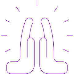 Hands icon single vector illustration
