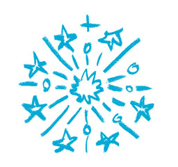 Boom Explosions Effects Crayon Chalk Drawing Vector