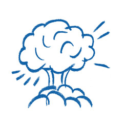Boom Explosions Effects Crayon Chalk Drawing Vector