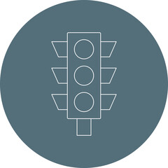 Signal lights icon single vector illustration