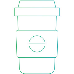 Coffee cup icon single vector illustration