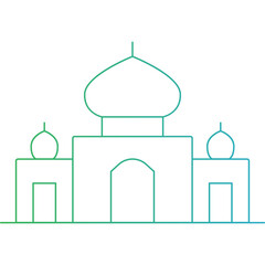 Mosque icon single vector illustration