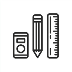 Office stationery icons set