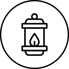 Lantern icon single vector illustration