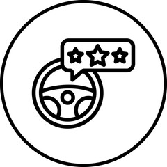 Review icon single vector illustration