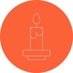 Candle icon single vector illustration