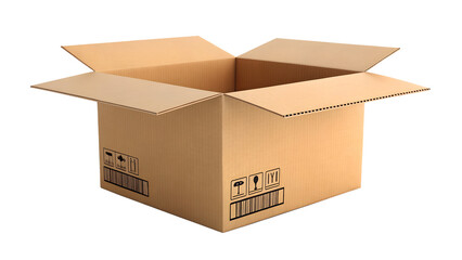 cardboard box on white background