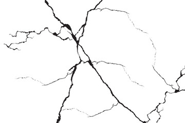 Wall cracks Pattern,  Crack after earthquake vector style.