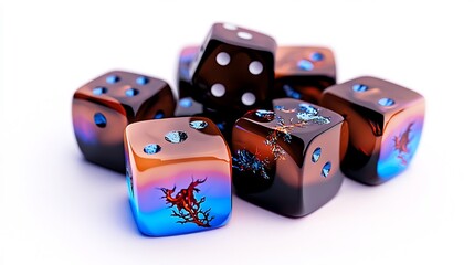 A Pile of Colorful Dice