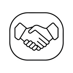 handshake icon vector illustration
