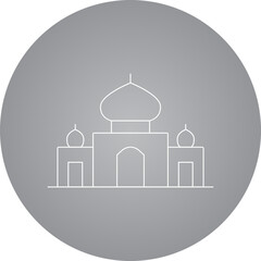 Mosque icon single vector illustration