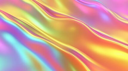 Obraz premium Holographic multicolored background on liquid, pastel pattern, multicolored texture with paint divorces, stains on milk, art, minimalistic background, blank for designer, pop art illustration , no lo