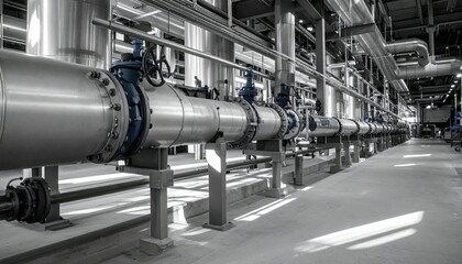 Industrial Pipeline System in Modern Factory Environment