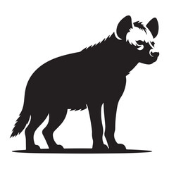 Hyena Silhouette Vector Illustration African Wildlife Theme Design