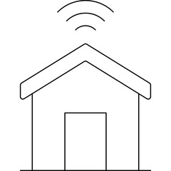 Smart home icon single vector illustration