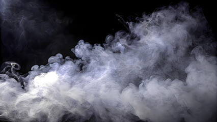 Fototapeta premium Smoke on the black background