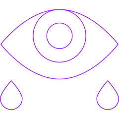 Obraz premium Cry icon single vector illustration