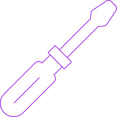 Screw driver icon single vector illustration