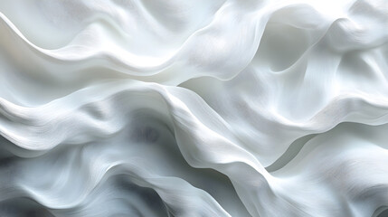 Obraz premium Minimalist abstract texture of white paint swirls forming dynamic yet subtle motion