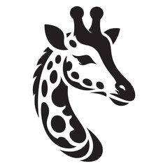 Elegant Giraffe Silhouette Illustration Vector Art for Nature Lovers