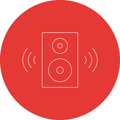 Speaker icon single vector illustration