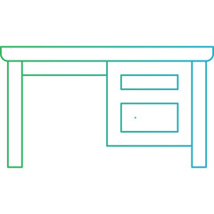 Desk icon single vector illustration
