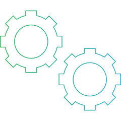 Gear icon single vector illustration