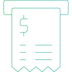 Reciept icon single vector illustration