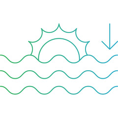 Sunset icon single vector illustration