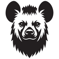 Hyena Face Silhouette Vector Illustration Animal Head Design