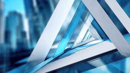 Fototapeta premium Modern Abstract Blue and White Geometric Background Design