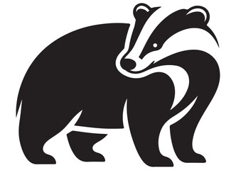 Badger Vector Illustration Wildlife Animal Black and White