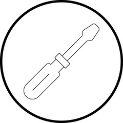 Screw driver icon single vector illustration