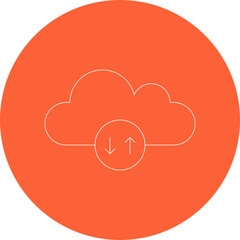 Data transfer icon single vector illustration