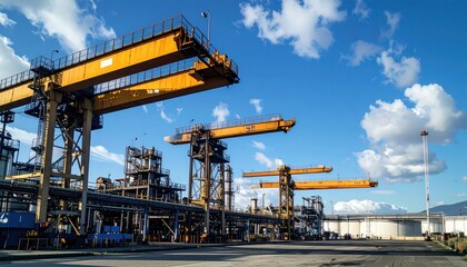 Industrial Crane Equipment in a Large Manufacturing Facility