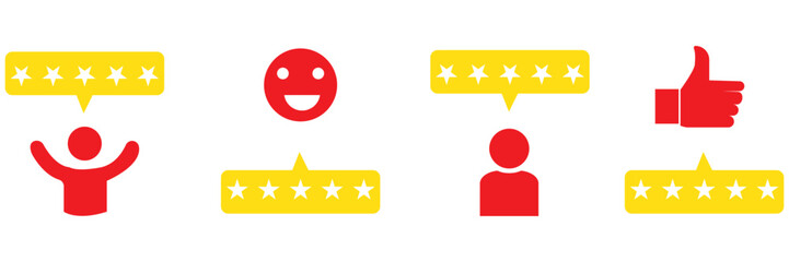 Customer review vector illustration. Feedback icon set. design eps 10 