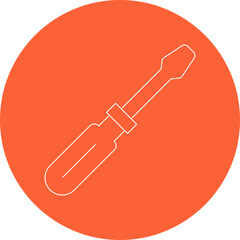 Screw driver icon single vector illustration