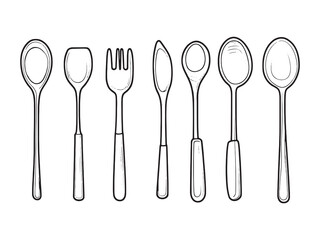 Minimalistic Silver Spoon Vector Illustration for Branding