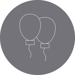 Balloons icon single vector illustration