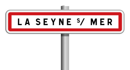 Panneau sur poteau de La Seyne-sur-Mer, Var, Provence-Alpes-Côte d'Azur