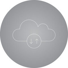Data transfer icon single vector illustration