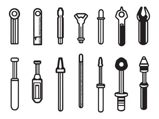 Minimalistic Vector Design of a Handheld Screwdriver for Crafts