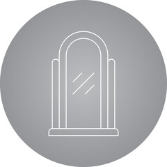 Mirror icon single vector illustration