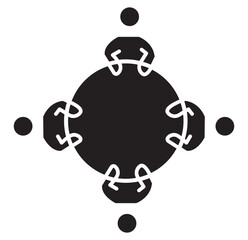 Conference Room Meeting Icon, business meeting icon on white background eps 10 