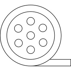 Video clips icon single vector illustration