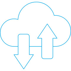 Cloud data icon single vector illustration
