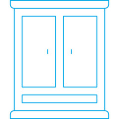 Cupboard icon single vector illustration