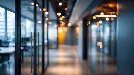 Dynamic office environment modern workspace interior photography professional setting blurred background