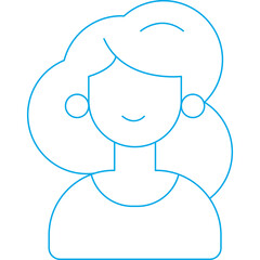 Girl icon single vector illustration