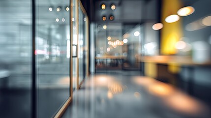 Dynamic business environment in a blurred office interior modern concept contemporary design